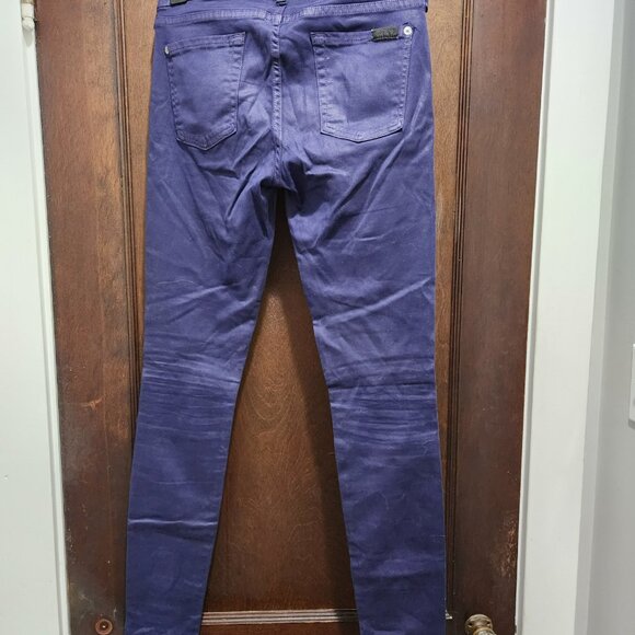 7 For All Mankind Purple Midrise Skinny Jean Size 25 Good Preowned condition - Picture 12 of 12